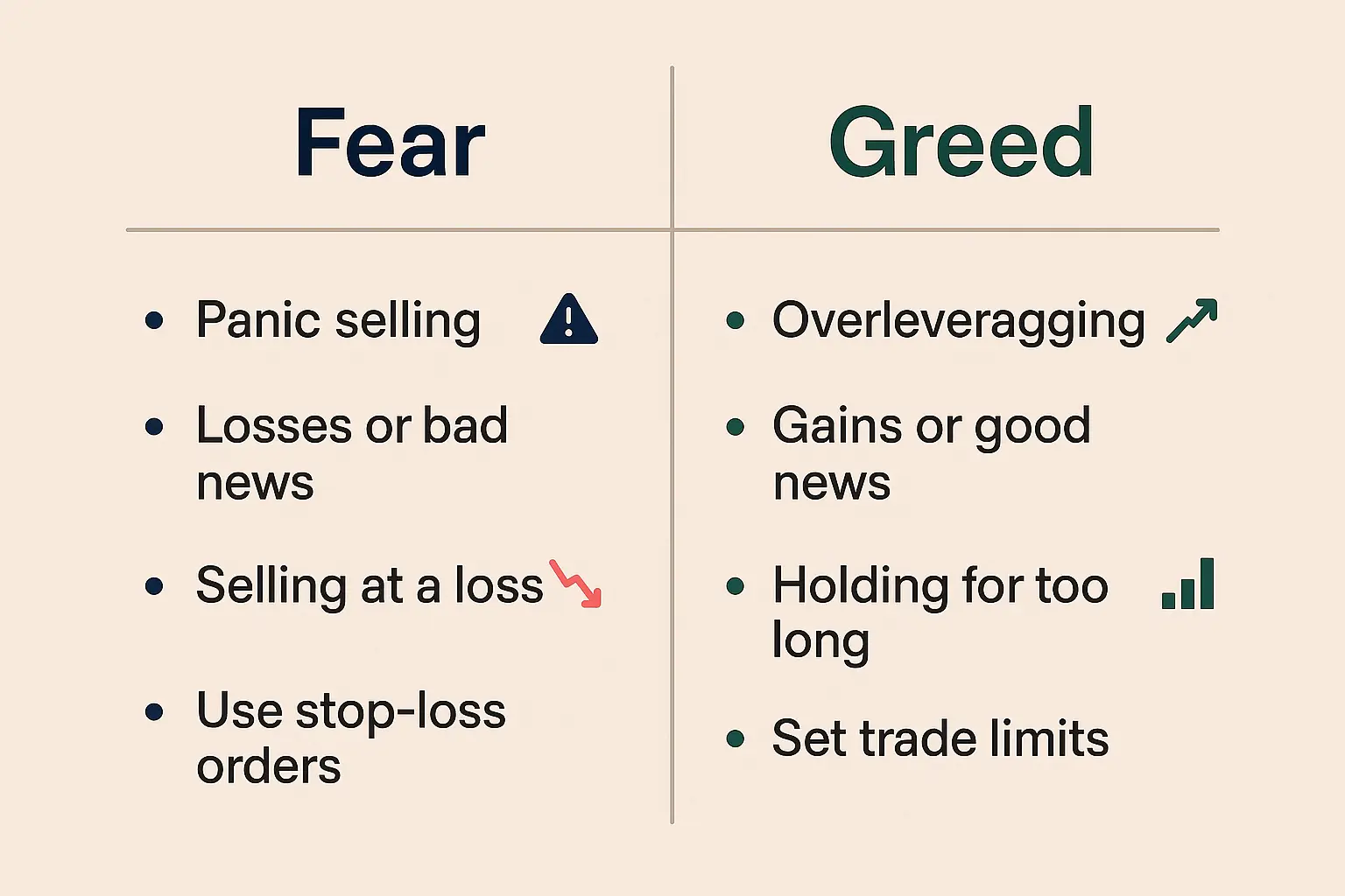 Vergleich der emotionalen Fallstricke Angst und Gier im Handel – Erkennen Sie Ihre Risiken und treffen Sie rationale Entscheidungen durch bewährte Techniken.